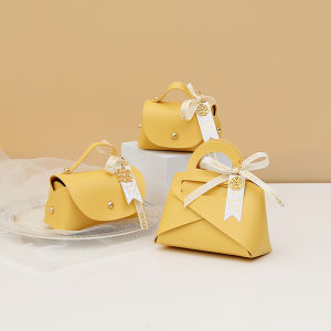 Leather Style Wedding Candy Box Handheld