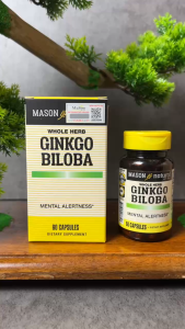 [Nhập khẩu chính ngạch] Mason Natural Ginkgo Biloba - Viên uống bổ não (60 viên)