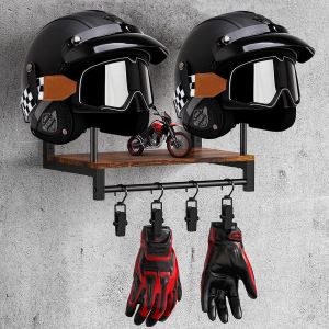 1PCS Motorcycle Helmet Rack Wall Mount Motorcycle Helmet Holder Multi-Function Bracket Home Jacket Riding Glove Display Rack
