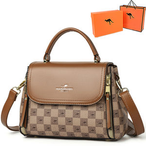 Kangaroo Leather Crossbody Bag Small Handbag Womens 2025 New Single Shoulder Bag Versatile Casual Style Handbag for Ladies