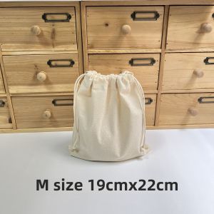 Drawstring Bag DIY Bag Lining Small Cloth Bag Buggy Bag Super Cotton Linen Canvas Drawstring Pull Storage Crochet Accessories