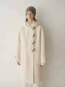 INSIS FEMME | Hooded Double Faced Long Coat Wool