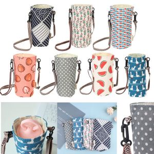 NAMSHEVA Anti- Travel Outdoor Portable Tote Bag Cup Pouch Mug Holder Cup Sleeve Beverage Bag Water Bottle Bag