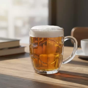 Set 2 Ly Thủy Tinh Có Quai Hõm Nổi 270ml – Uống Bia Lạnh Nước Trái Cây – The Dimpled Tankard