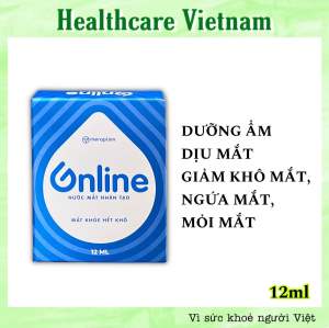 Nước Nhỏ Mắt Nhân Tạo Online Giúp Dưỡng Ẩm Dịu Mắt Giảm Khô Mắt Mỏi Mắt Chai 12ml