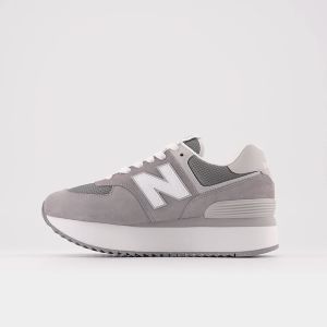 new Balance รองเท้าผ้าใบผู้หญิง 574+ | Shadow Grey/Rain Cloud/White