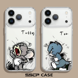 SHUXIE | Shatter Resistant Cartoony Couples Transparent Silicone Cover for Multiple iPhone Models