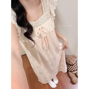 V.C.I | Princess Style Padded Short Sleeve Sweet Sleep Dress Summer