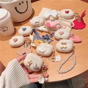 Cute Cat Cartoon Creative Bluetooth Earphone Case Soft TPU Shell Creamy White Compatible with Redmi Buds6 pro Earbud Cover