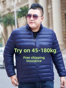 Loose Fit Lightweight Short down Cotton Jacket for plus Size Men Fashionable Urban Style Waterproof Polyester Filling Zipper Closure