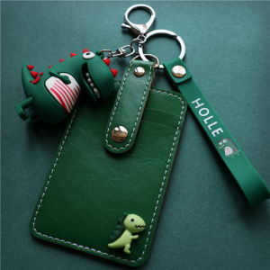 ไดโนเสาร์ การ์ตูน Creative น่ารัก Multi-Position Bus Meal Card โรงเรียน นักเรียน ID Pick-up Card Holder พวงกุญแจ Family Storage