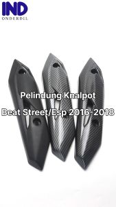 Cover Tutup-Penutup-Tameng Pelindung Knalpot-Kenalpot Beat Street eSP Lama-Old-New-Baru & New Beat Sporty eSP FI-F1 K18 2016-2017-2018-2019