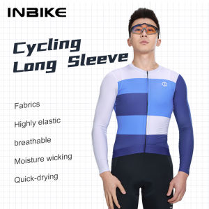 INBIKE Mens MTB Cycling Jersey Breathable Quick-drying with Pockets 2024 Spring & Summer Bike Long Sleeve