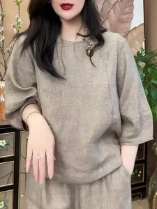 UYFY | เสื้อยืดลำลองทรงโอเวอร์ไซส์สไตล์เรโทร ช่วยเพรียว