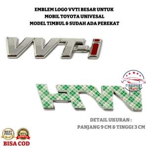 Emblem Logo VVTI Besar untuk Mobil Toyota Universal