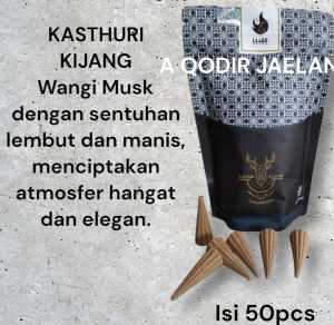 Buhur Dupa Kerucut Qodha Aroma KASTHURI KIJANG isi 50 pcs pengharum ruangan aromaterapi dupa bukhur Original