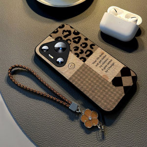 High-End Leopard Print Phone Case for Huawei Pura70 pro Ultra Full Cover Protection Womens Style Trendy Brand Leather Texture