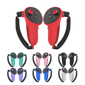 【New Arrival】 1 Pair Silicone Controllers Protector Left+Right Sign Controller Grips Cover with Adjustable Strap for Meta Quest 3 VR