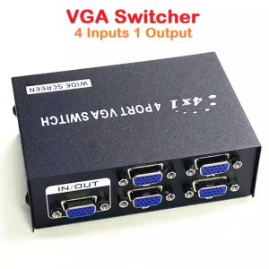 VGA Switch Box 4 Port VGA SVGA Monitor Sharing Switch Box 4 In 1 Out For LCD PC TV Monitor