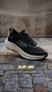 Skechers Men Slip-Ins GOrun Consistent 3 Running Shoes - 221260-BLK Air-Cooled Goga Mat Kasut Sneaker Performance Sport Lelaki SALE