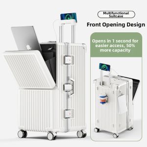 MINGJUEGONGZI | Large Capacity Durable Aluminum Framed Suitcase 30inch