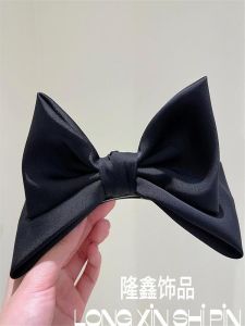 Black 3D Butterfly Knot Hair Clip: Simple Elegance for Women's Summer Hair Accessories