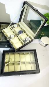 2/3/4/5/6/8/10/12Girds Watch Cases Storage Boxes Watch Organizer Case PU Leather Watch Display Jewelry Box caja para relojes