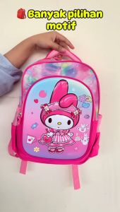 Tas Ransel Anak Perempuan Sekolah TK Karakter Timbul 3D 14inch