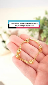 RANTAI TANGAN KANAK² Boba Mini Saduran Emas 24K Zhulian