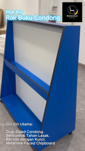 Rak Buku Condong | RAK BUKU TADIKA PRA-SEKOLAH PRA-B12 | Rak Display Depan Belakang Dwi fungsi