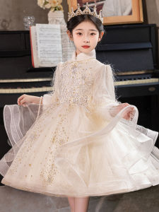 XIMANNUO | Thickened Warm Childrens Dress Princess Gown
