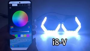 Đèn LED Angel Eyes Halo Ring 5D RGB 2.5 3 5 Hình Chữ Nhật Tích Hợp Đèn Xi Nhan Điều Khiển Bằng Ứng Dụng Nâng Cấp Đèn Pha Ô Tô/xe Máy