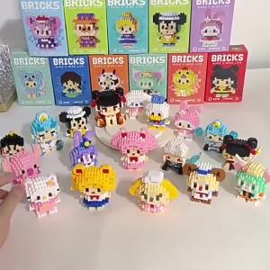 Bandai | ONE PIECE Sun God Nika Luffy Micro Building Block Chopper Ace Buggy 3D Anime Model Assembly Mini Bricks Figure Toys For Gift