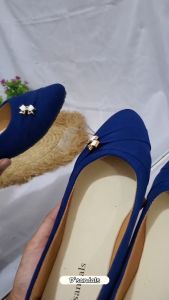 Flatshoes Wanita Cantik Variasi Pita Dasi Haikalshoes RDH006/Balet Cantik Variasi Pita