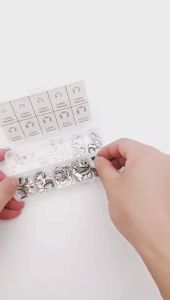 200PCS 304 Stainless Steel E-Clip Retaining Snap Ring Circlip Kit (1.5mm-10mm)
