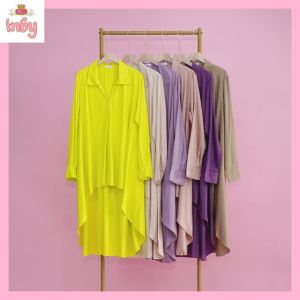 INBY FASHION | baju kemeja tunik polos bahan katun rayon grade AAA