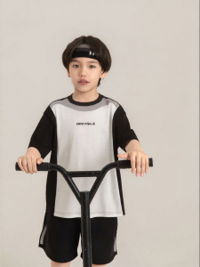 Breathable Soft Gray Black White T-Shirt