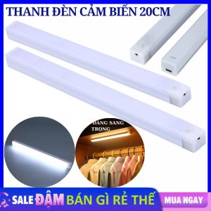 Thanh Đèn Led Cảm Biến Chuyển Động Thông Minh Gắn Tường Tủ Quần Áo Hành Lang Kèm Sạc USB / Đèn Ngủ Cảm Ứng Tự Động Bật Tắt Đèn Khi Có Người Đi Qua Khi Trời Tối - Đèn Cảm Biến