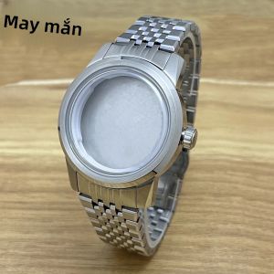 Vỏ Đồng Hồ Kính Cong 40mm Phù Hợp Với Máy NH35 NH34 Mặt Số 32.5mm Đồng Hồ Cơ Thép Không Gỉ Phụ Kiện Tự Chế Màu Bạc