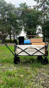 JUSTMATE รถเข็นแคมป์ปิ้ง OUTDOOR รถเข็นแข็งแรง รถเข็นพับได้ รับน้ำหนักได้ 80KG ความจุ 87L