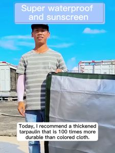 JMS Trapal waterproof makapal Canopy heavy duty outdoor portable tarpaulin PE roll up roll down sale tolda rain cover big bubong anti storm trapal for tricycle tols