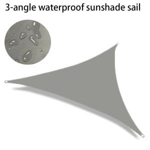 Outdoor Waterproof Shade Sail Awning Polyester Shade for Patio Balcony Backyard Lawn Garden Pool Camping Triangle