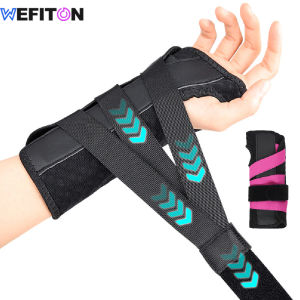 Carpal Tunnel Wrist Brace & 2 Metal SplintsNight Support Hand Stabilizer forArthritisBreathable Universal Fit for Men & Women