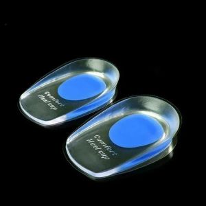 1 Pair Soft Silicone Gel Insoles for Heel Spurs Pain Foot Cushion Foot Massager Care Half Heel Insole Shoes Pads Height Increase