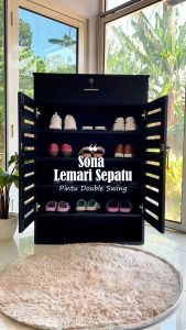 Adapta - Lemari Sepatu Pintu Double Swing dengan Laci Penyimpanan