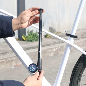 Bicycle Air Pump 300Psi Schrader Presta Valve For Front Fork And Rear Suspension With Pressure Gauge