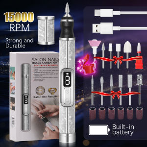 LULAA | Professional Nail Polishing Machine Nail Drill Multiple Gears Low Noise Nails Sander File Set For Manicure Salon Tools
