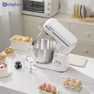 Simplus Professional Stand Mixer 5L Large Home Dough Mixer 1300W Whipping & Mixing 9-Speed Contro with SUS304 Bowl