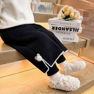 Thick Warm Double Layer Faux Two Piece Trousers