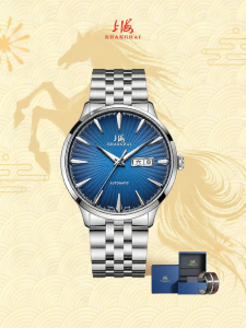 Shanghai | Automatic Mechanical Watch with Night Glow and Calendar Steel